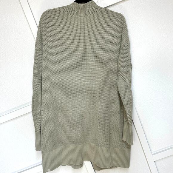 Lululemon Cashlu Sage Green Knit Cardigan Drop Shoulder Sweater Sz: XL - Picture 3 of 8